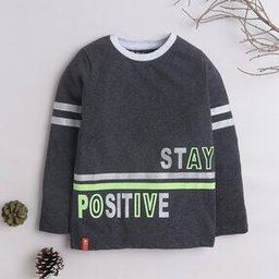 Boys Typographic Print Regular Fit T-Shirt-image-4