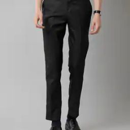Slim Fit Flat-Front Formal Trousers-image-17