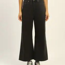 Women Mid-Rise Wide-Leg Cotton Jeans-image-70
