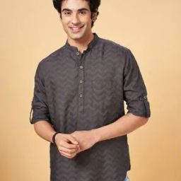 Men Cotton Regular Fit Short Kurta-image-26