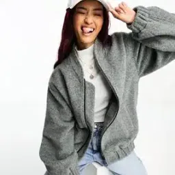 Women Brushed Regular Fit Bomber Jacket-picture-28