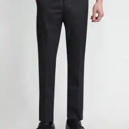 Men Relaxed Fit Flat Front Trousers-image-48