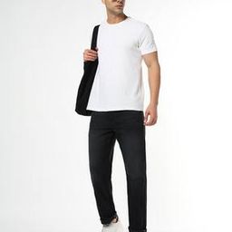 Men Lightly Washed Straight Fit Jeans-image-90