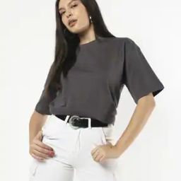 Women Relaxed Fit Crew-Neck T-Shirt-image-91