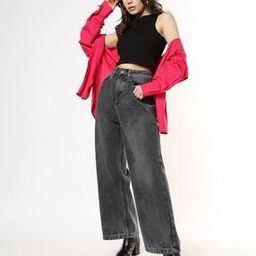 Women Lightly Washed Wide-Leg Jeans-image-31