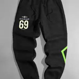 Boys Typographic Print Mid-Rise Joggers-4
