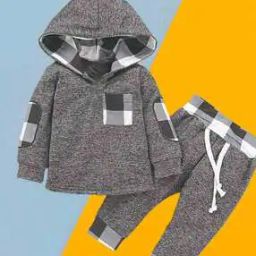 Boys Checked Sweatshirt & Pants Set-picture-11