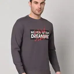 Typographic Print Sweatshirt-image-5