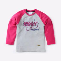 Typographic Print Crew-Neck T-shirt with Raglan Sleeves-image-27