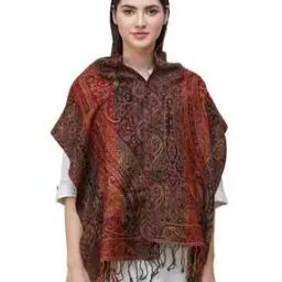 Women Paisley Print Scarf with Tassels-image-33