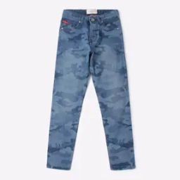 Boys Camouflage Print Slim Fit Jeans-image-92