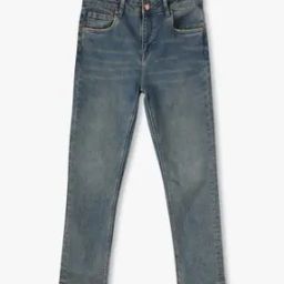 Girls Mid-Wash Slim Fit Jeans-image-47