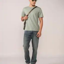 Men Lightly Washed Straight Jeans-picture-33