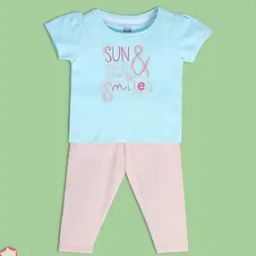 Typographic Print Top & Pants Set-picture-0