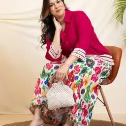 deebaco Women 2-Piece Co-Ord Set with Lace Detail-picture-3