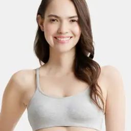 SS12 Wirefree Non-Padded Super Combed Cotton Elastane Stretch Full Coverage Beginners Bra with Adjustable Straps-picture-15