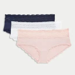 Women Pack of 3 Lace Hipster Panties-image-55