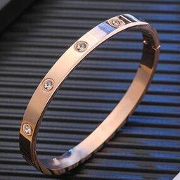 Rose Gold-Plated Stone-Studded Bracelet-24