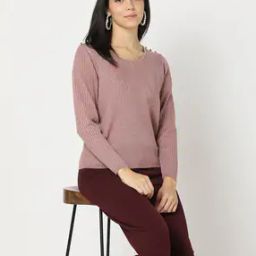 Ribbed Round-Neck Pullover-image-67