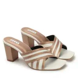Women Colourblock Chunky-Heeled Sandals-image-2