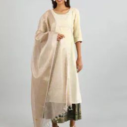 Woven Dupatta with Fringed Border-picture-35