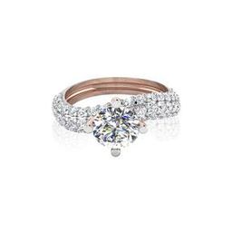 Dual-Toned Sparkles Solitaire Ring-picture-2