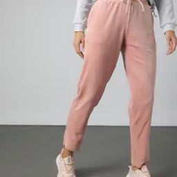 Women Straight Track Pants with Insert Pockets-image-2