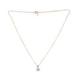 Women Rose Gold-Plated Stone-Studded Pendant with Chain-image-79