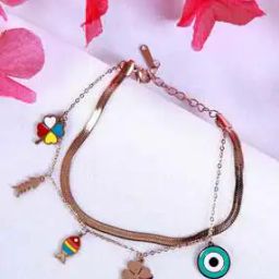 Women Rose Gold-Plated Evil Eye Multi-Pattern Bracelet-image-20