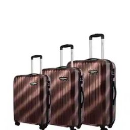Set of 3 Men Striped Trolley Bags with Number Lock-4