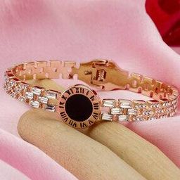 Rose Gold-Plated Toggle Clasp Link Bracelet-image-48