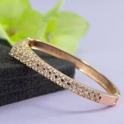 Women Gold-Plated American Diamond-Studded Bracelet-picture-43