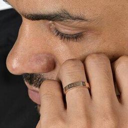 Stainless Steel Gold-Toned Cocktail Ring-35