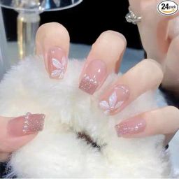 pink truck Set of 24 Artificial Reusable Nails  image 1