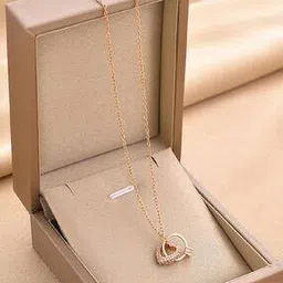 Intertwined Rings Pendant with Chain-15