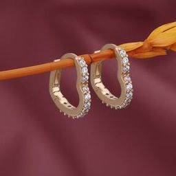 Women Gold Plated Hoop Earrings-13
