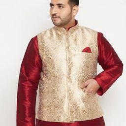 Damask Print Nehru Jacket-picture-32