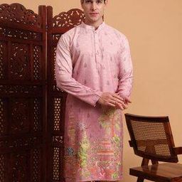Men Embellished Regular Fit Long Kurta-image-89