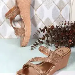 carlton london Women Embellished Wedges with Synthetic upper-picture-33