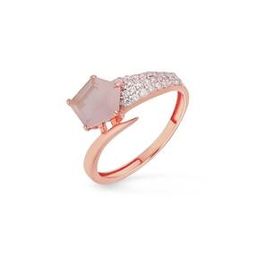 Women Rose Gold Stone-Studded Ring-image-77
