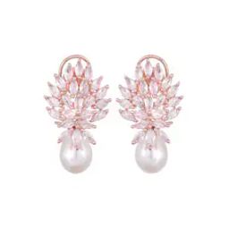 Rose Gold-Plated American Diamond-Studded Studs-picture-36