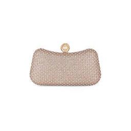Embellished Clutch with Detachable Chain Strap-image-0