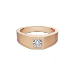 Men Rose Gold Princess Cut Jake Lab Grown Diamond-Studded Band Ring-image-58