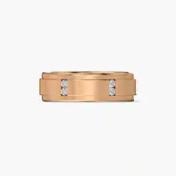 Women Rose Gold Lab Grown Diamond Valor Eternity Band Ring-image-36