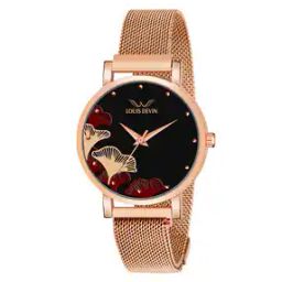 LD-RG162-BLK Analogue Watch with Stainless Steel Strap-image-8