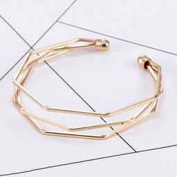 Rose Gold-Plated Cuff Bracelet-image-22