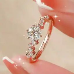 Women Rose Gold-Plated American Diamond-Studded Ring-49
