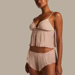 Chiffon Plisse Cami & Shorts Set-image-33