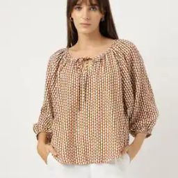 Women Geometric Print Relaxed Fit Top-picture-10