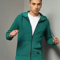 Men Zip-Front Regular Fit Hoodie-image-72